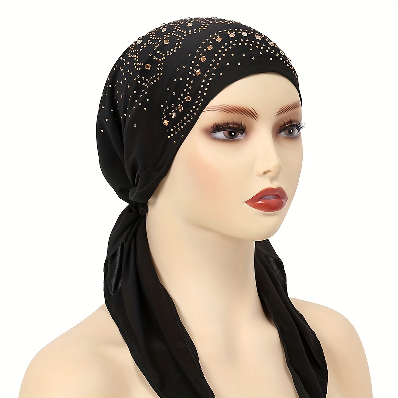 Casual Soft Turban Hat For Women, Featuring A Solid , Perfect For Outdoor Use During Ramadan, Including A Headscarf And Inner Cap