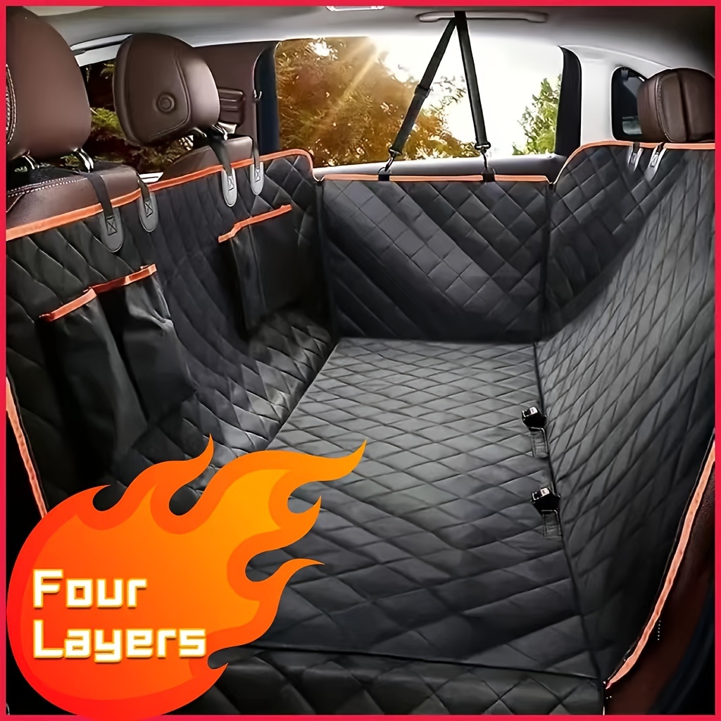 Dog Seat Cover For Back Seat SUV Cargo Liner For Dogs, Dog Car Seat Cover For Back Seat, Nonslip Trunk Mat, Waterproof Car Seat Protector For Dogs, Durable Cargo Cover With Bumper