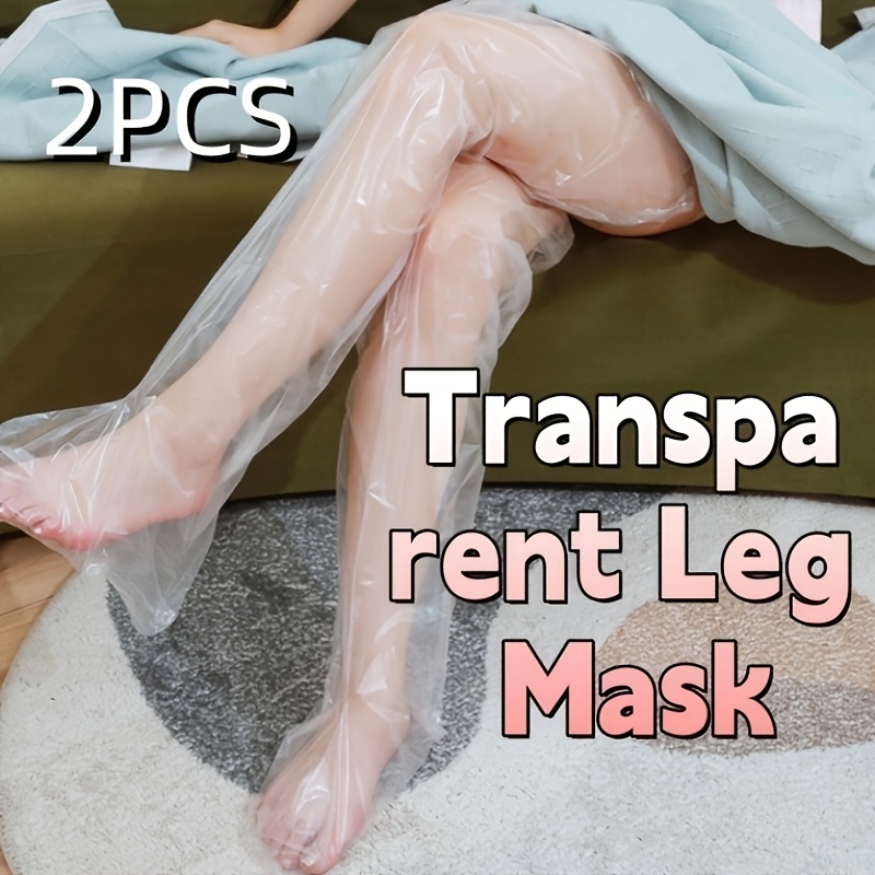 

2pcs Disposable Transparent Leg Masks - Waterproof & -free, Spa Treatments, Detox, And Skin Care, 73cm Length, Ideal For Foot , Infection Prevention Gear | | Lightweight Plastic, Feet Care Products