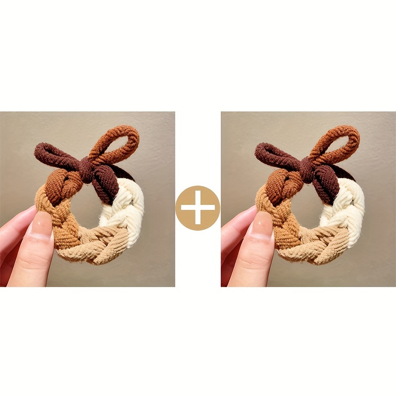 New Style Hair Ties For Bun Hairstyles, Featuring High Elasticity And Durability, Easy Design With Bow Decorations, Thick Hair Bands For Ponytails