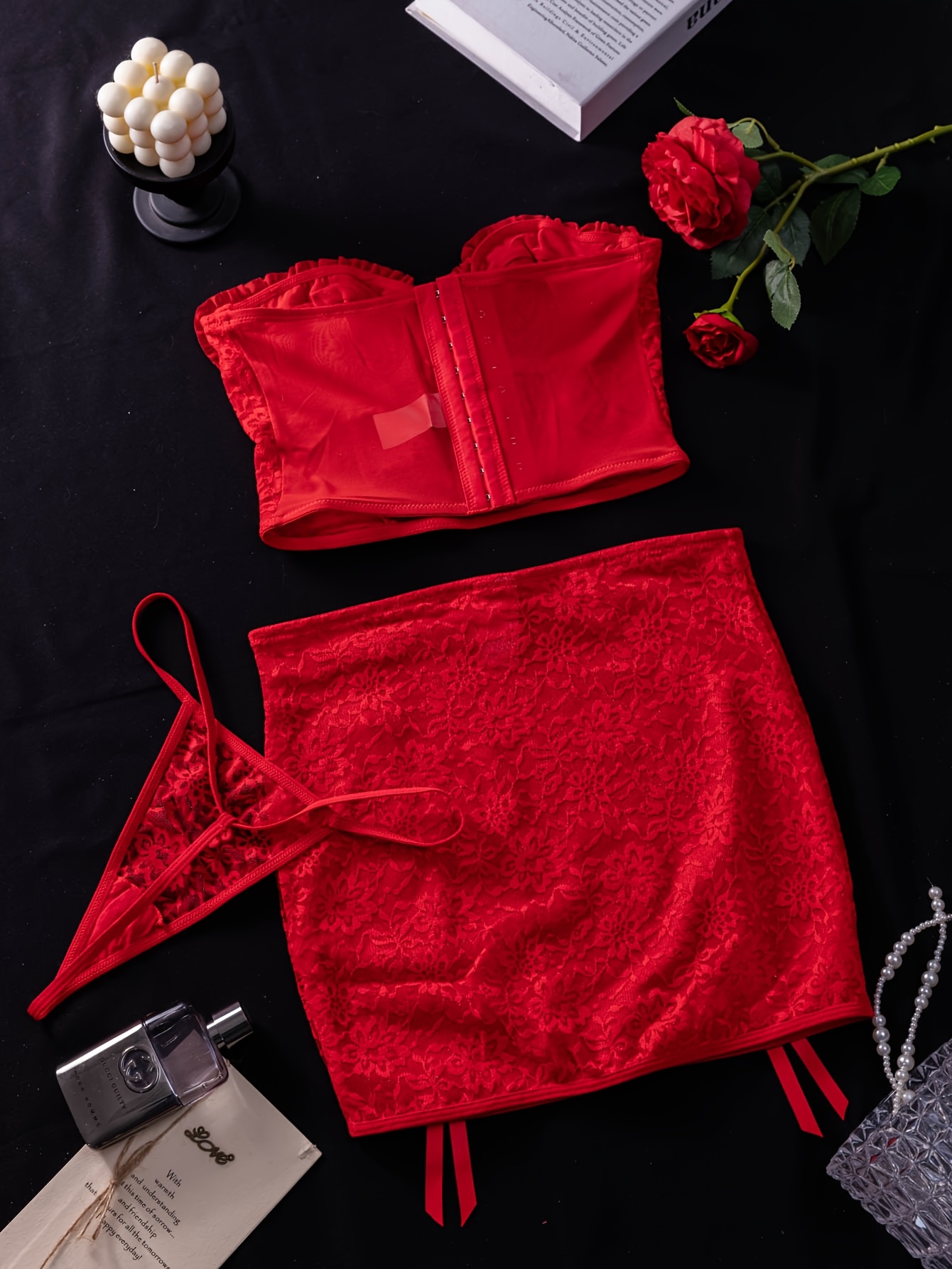 hot babes sexy lingerie Red Deep V-Cut Sexy Cut Out Sheer Mesh Teddy Bodysuit – AMIClubwear