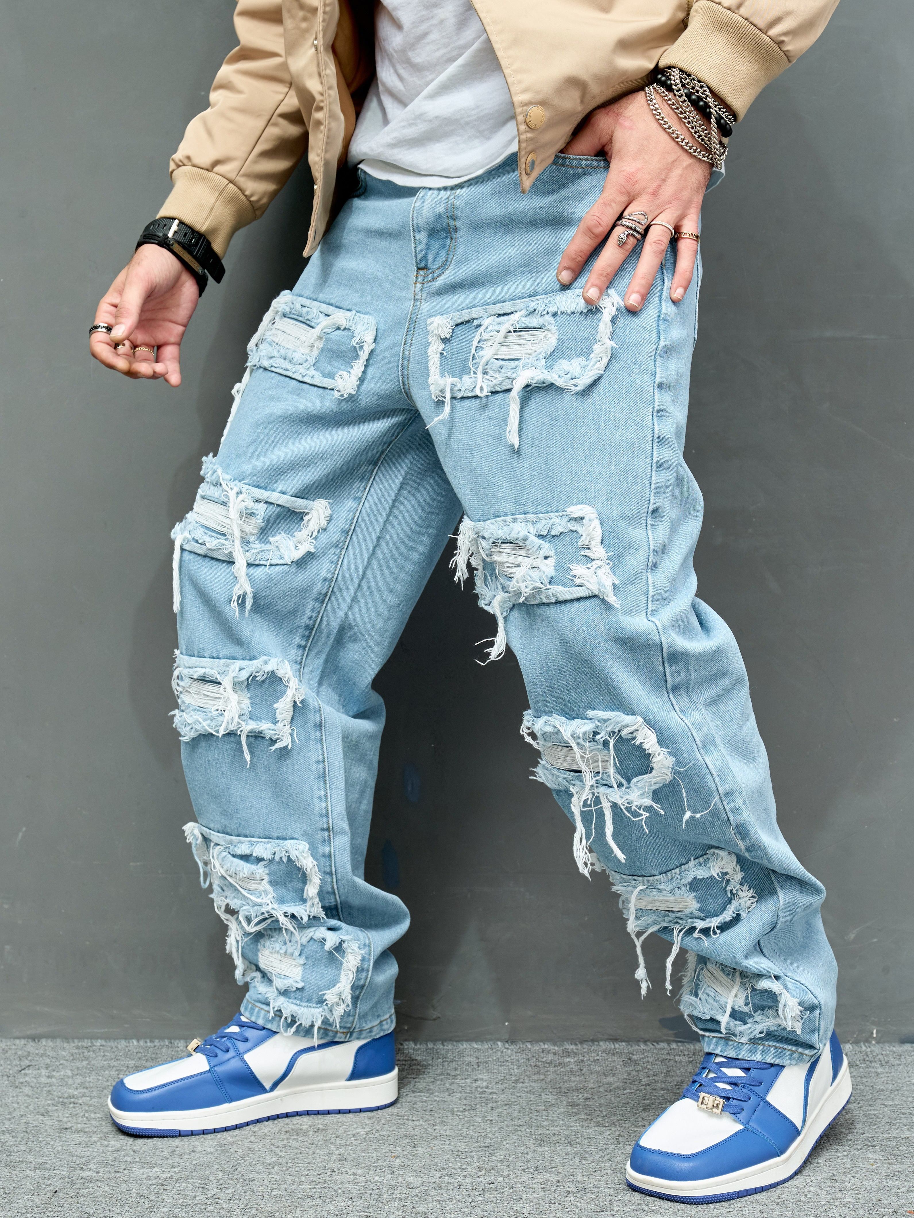 2024 New Arrival European American Trendy Hip-Hop *'s Loose Wide-Leg  Pants Fashion Trousers