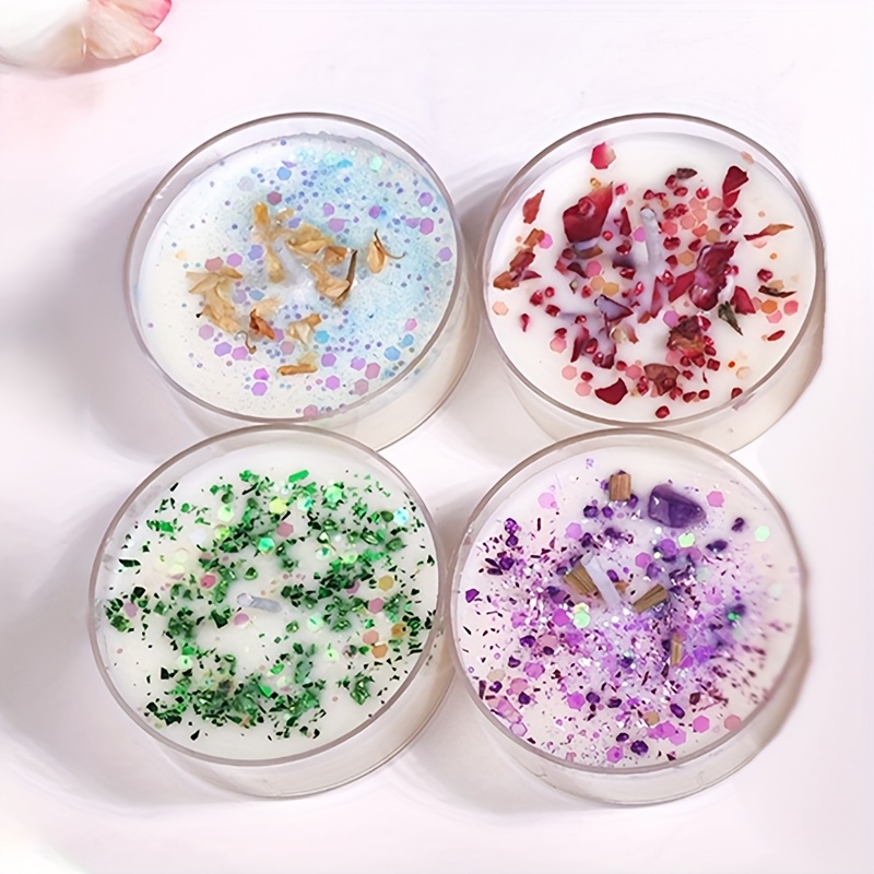 TEMU 4 pezzi Portacandele rotondi in vetro, Portacandele esclusivi (Candele non incluse), Ciotola in vetro per aromaterapia, Souvenir per decorazioni