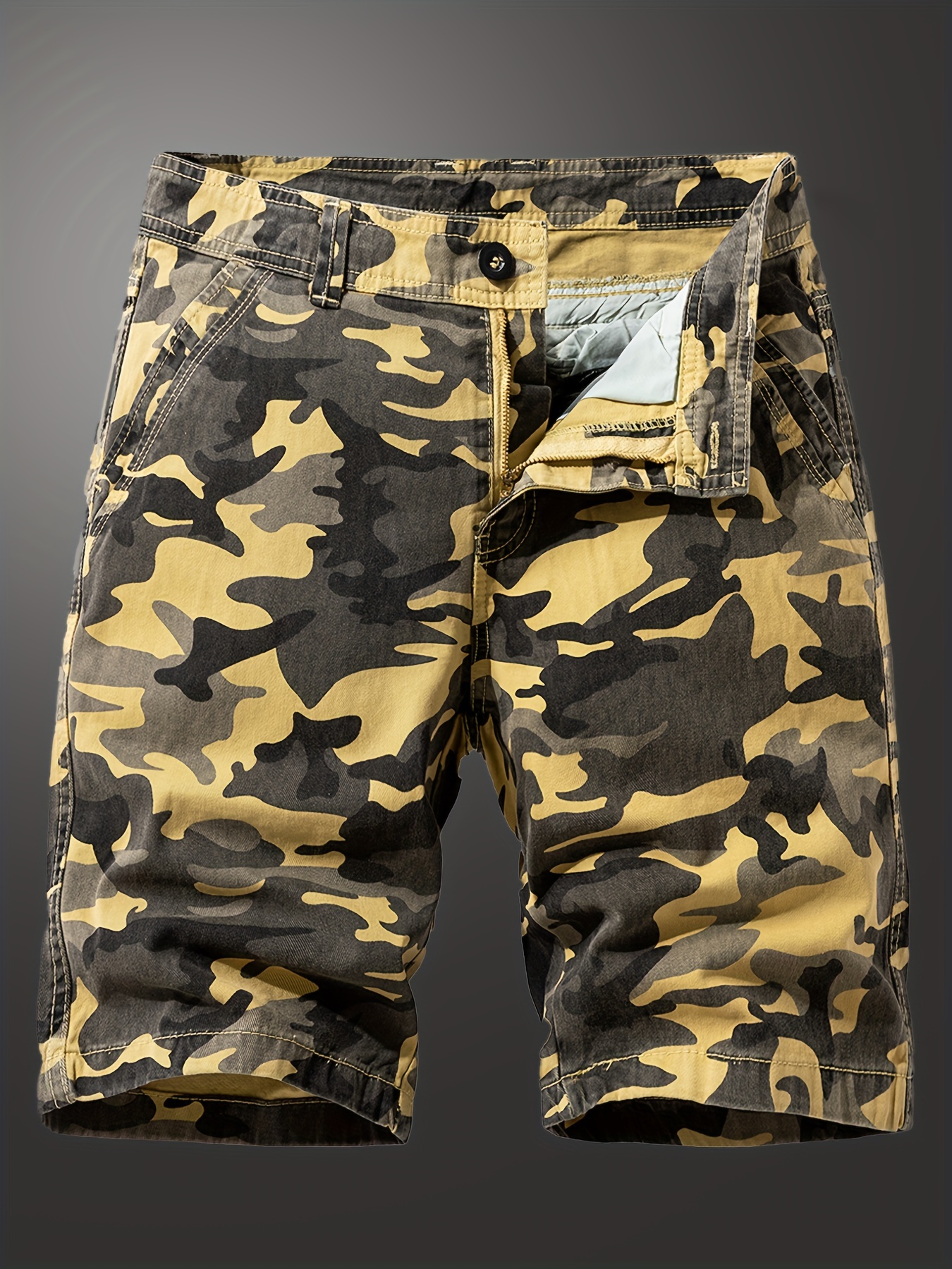 Mens Camo Cargo Shorts - Temu Canada