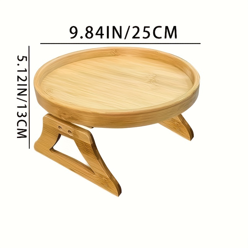 foldable bamboo sofa armrest tray perfect as an instant stable side table for your sofa 9 84   x 5 12   no power required hardwood construction details 2