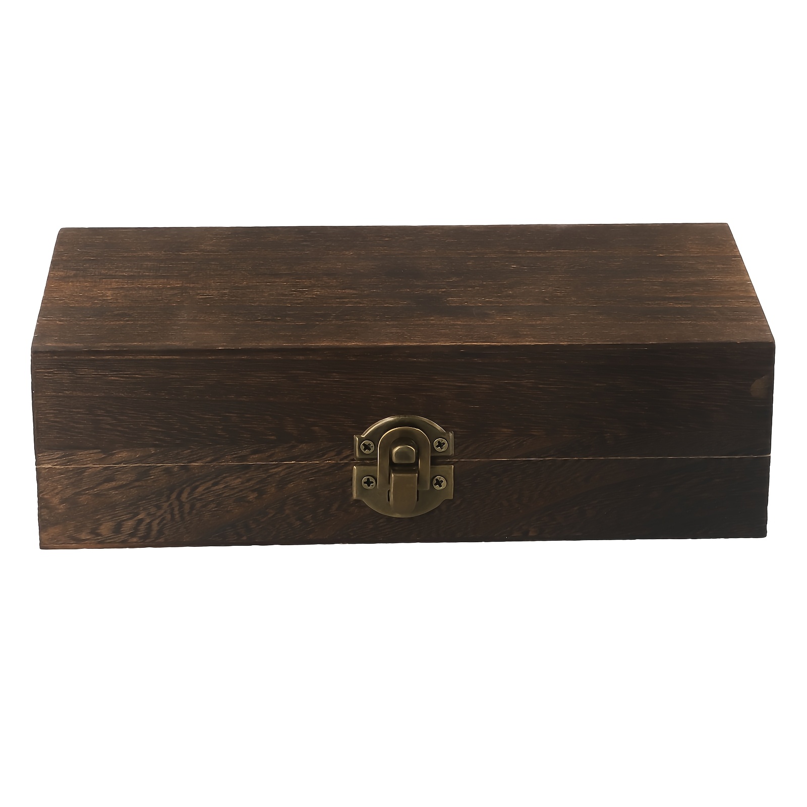 Rectangular Wooden Storage Box Retro Wooden Box Wooden Gift Box Rectangular Dark X 6cm