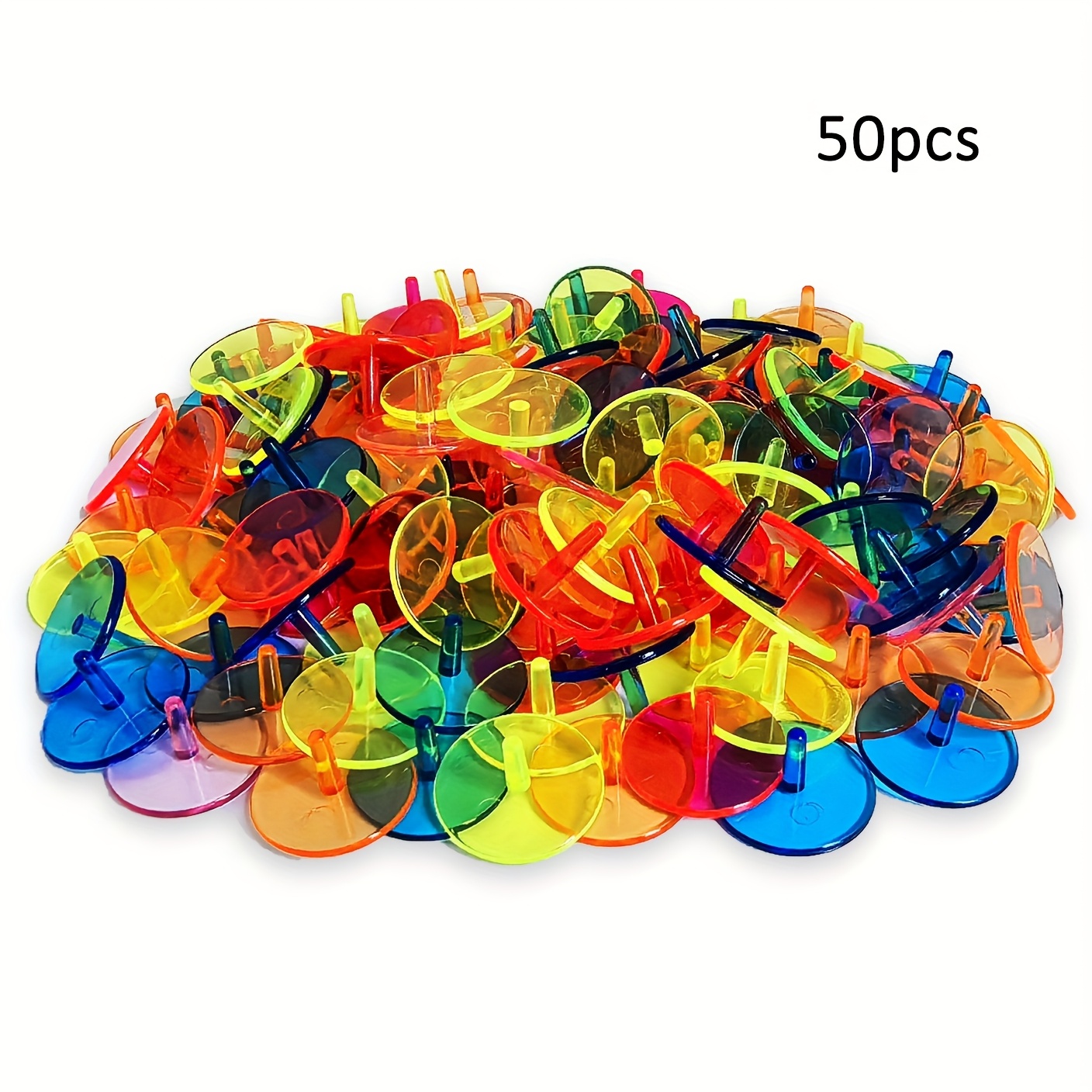 TEMU Marcadores de pelotas de Adhere, 20 o 50 piezas, de plástico, marcador de posición de tamaño cuarto de de 0.94 pulgadas, planos