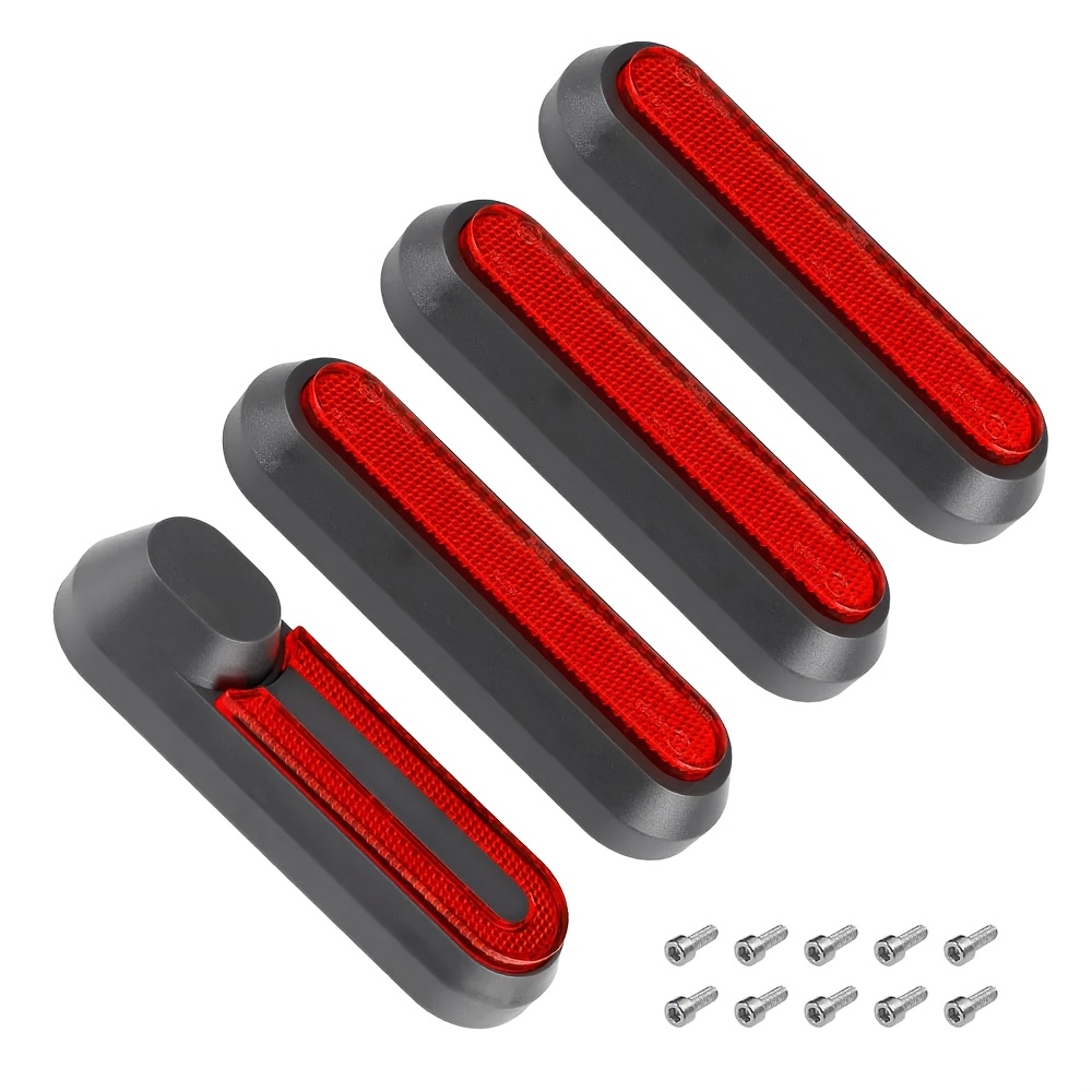 E-shop 4er-Set Reflektierende Abdeckungen für - und Hinterrad von Kick-Scootern, Reflektierender Streifenabdeckung, Zubehör für Kick-Scooter zum Skaten