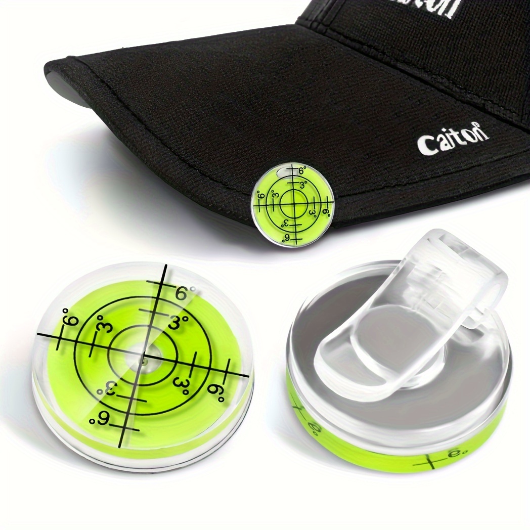 

1pc Caiton Magnetic Golf Hat Clip With Level & Ball Marker - Multifunctional Alignment Aid For , Pp Material, Ideal For Valentine's, Christmas, Father's Day Gifts