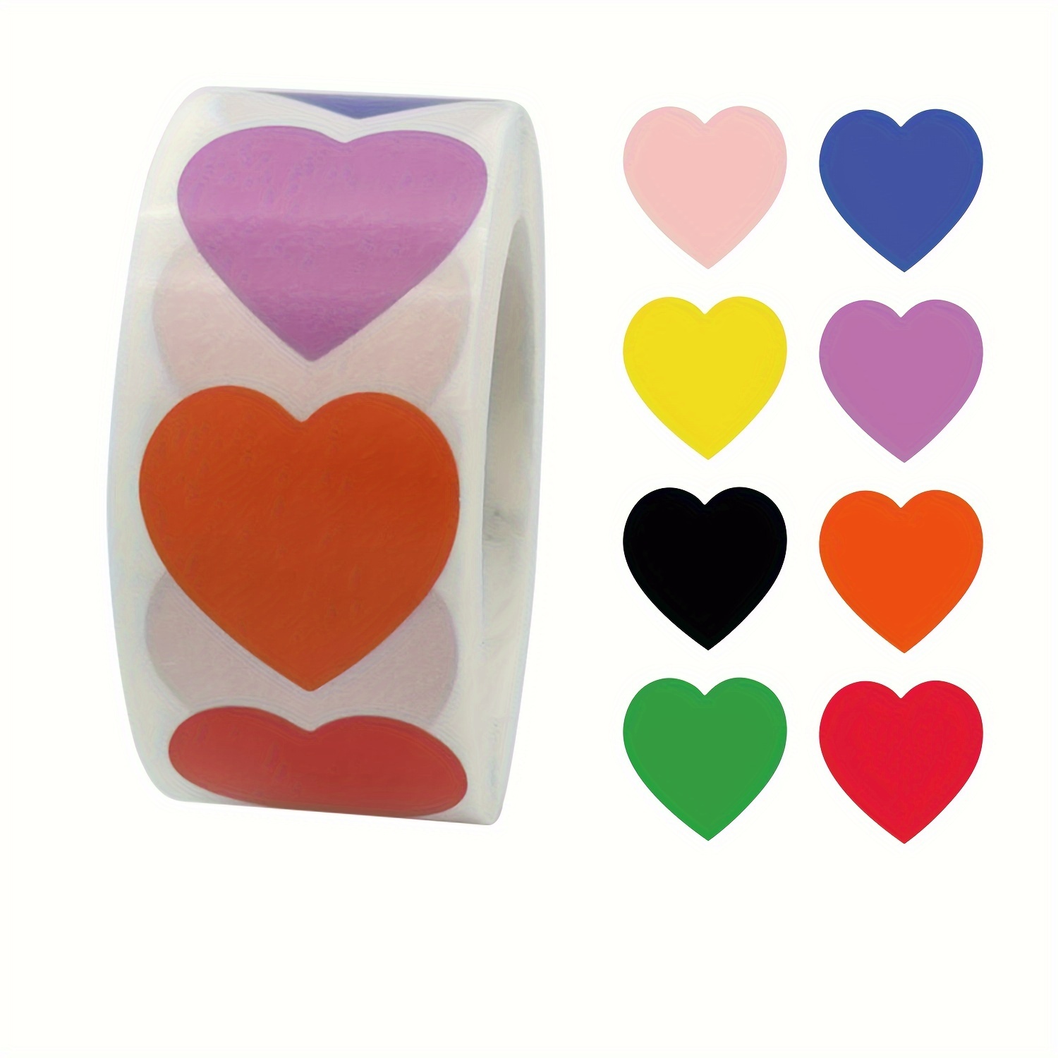 Counts Heart Stickers Small Heart Stickers Colorful Self - Temu