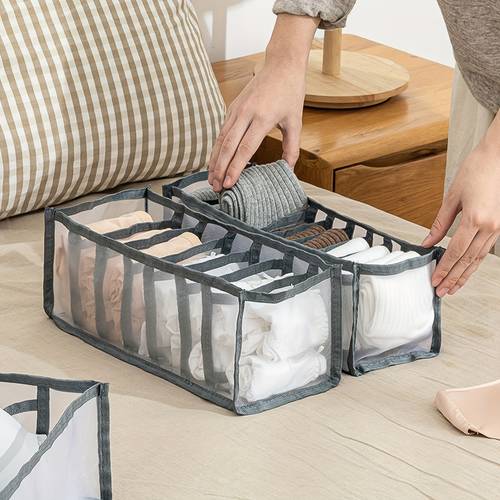 Modular PP Material Storage Organizer Set - Foldable Drawer Dividers for Socks, Underwear, Bras, Ties, Clothes - Home Organization Helper for Women - Clothing Sorter System with Multiple Compartments