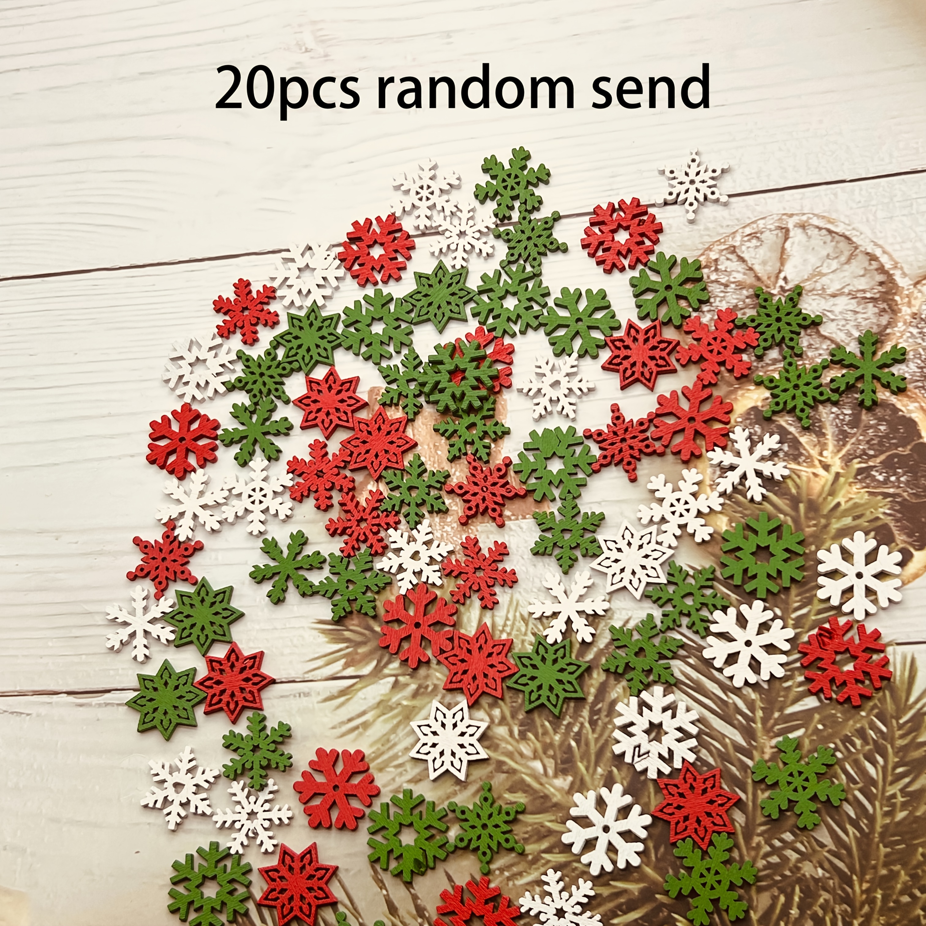 Image of Random Christmas Snowflake Decorative Creative Diy Buttons