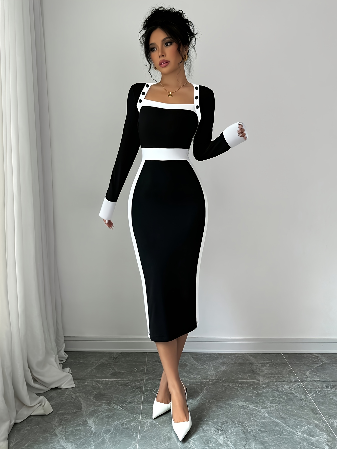 green emerald velvet dress Elegant Women's Fitted Slim Dress with Belt