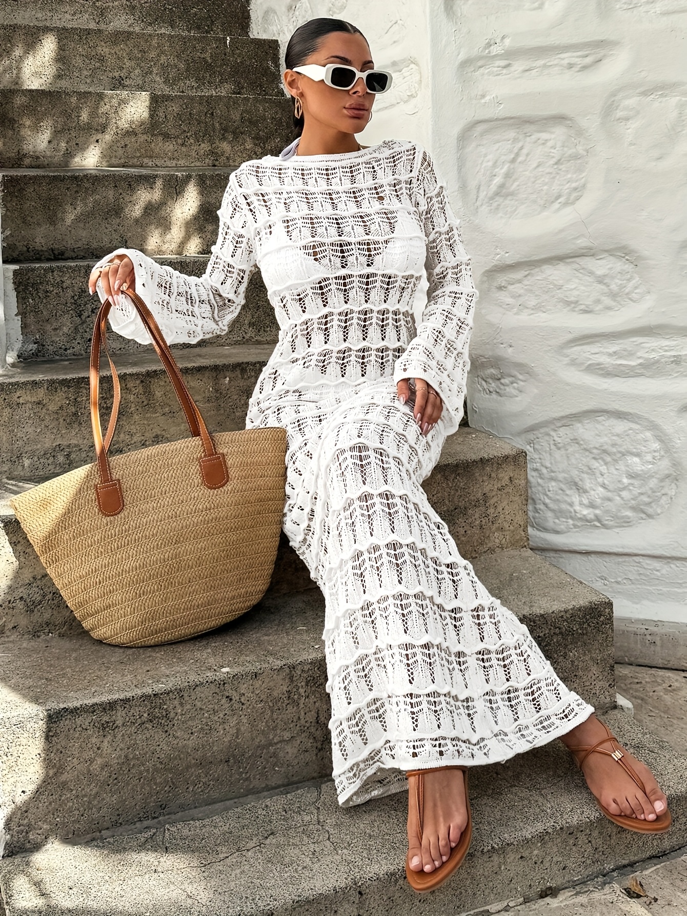 maxi ankara dresses Floral Ankara Maxi Dress – Bell Sleeves & Zipper Detail