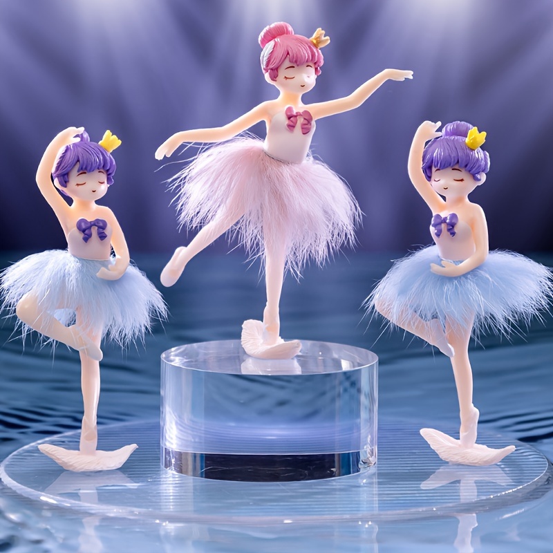 

Romantic Ballet Dancer Figurines With Music Box - Pvc, No Power Needed - Perfect For Diy Crafts, Car & Home Decor, Ideal Valentine's Day, Wedding, Party Gifts