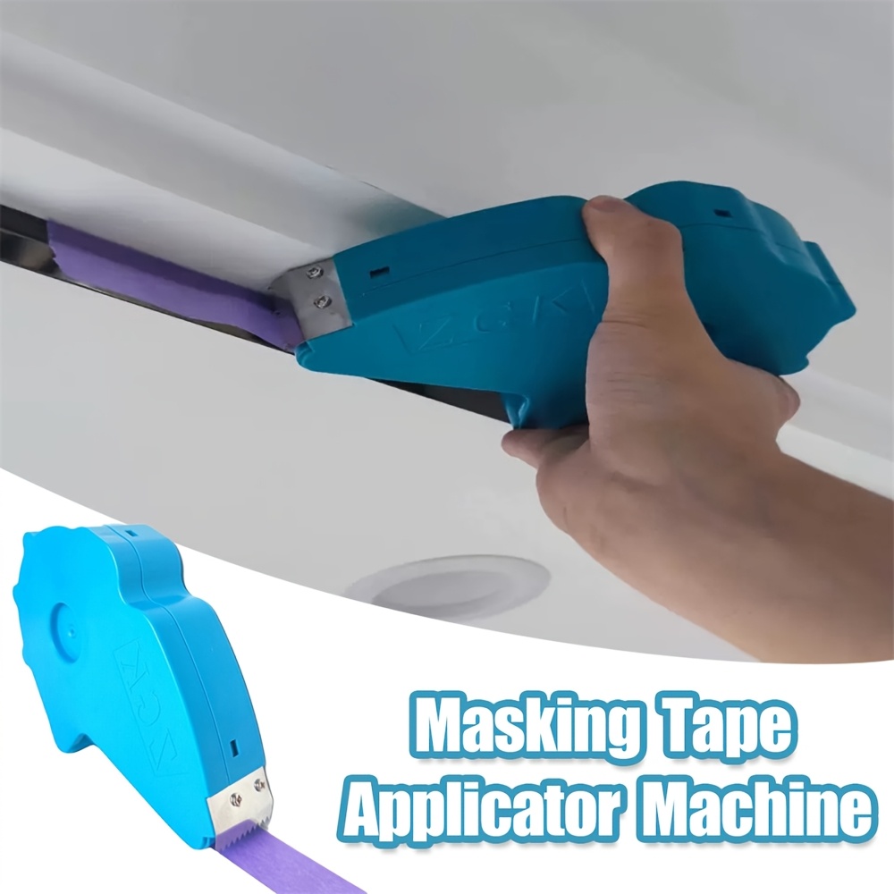 

Professional Masking Tape Applicator Machine – Abs Handheld Dispenser With Serrated & Ergonomic Handle For Precise, Clean Application – Blue, 16x12x3.3cm, Fits Stickers Up To 3cm Width