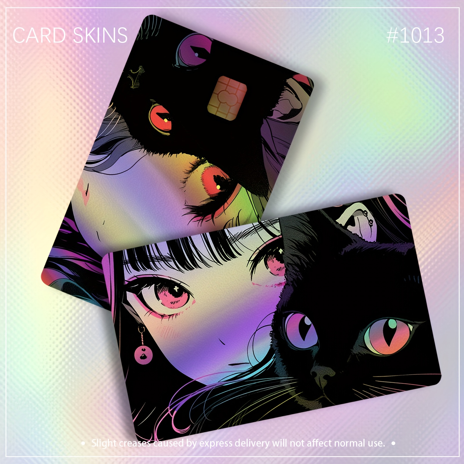 2pcs vibrant holographic credit card skins ultra thin high - Temu Germany