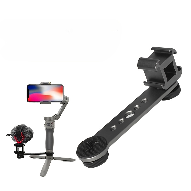 TEMU Barre d'extension de griffe chaud/froid, support de flash pour appareil photo Reflection numérique et caméscope DV Nikon, Canon, Sony