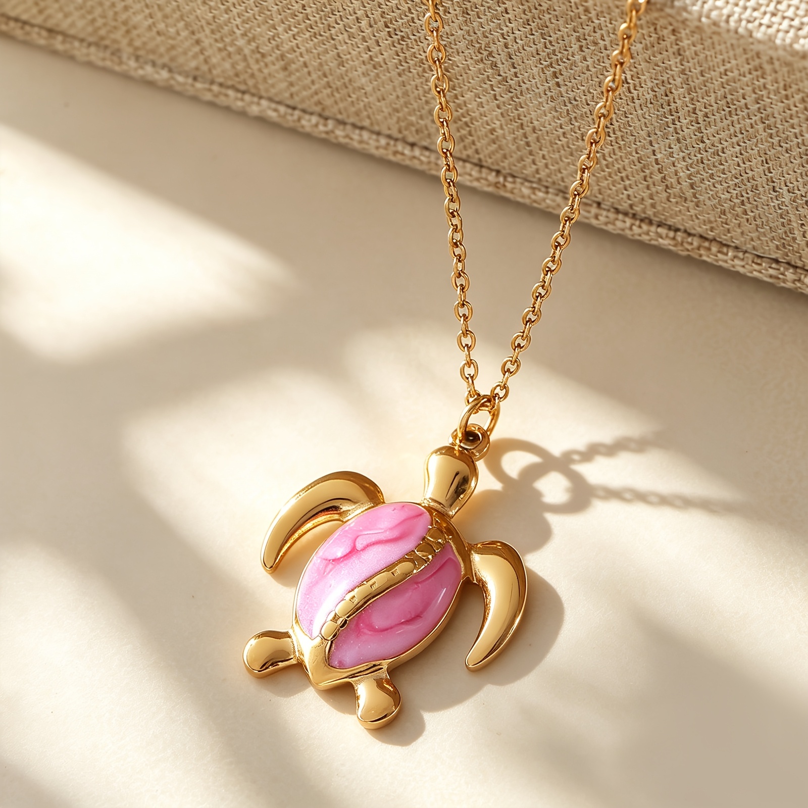 Women's 18K Golden Plated Turtle Pendant Necklace — Ocean Style