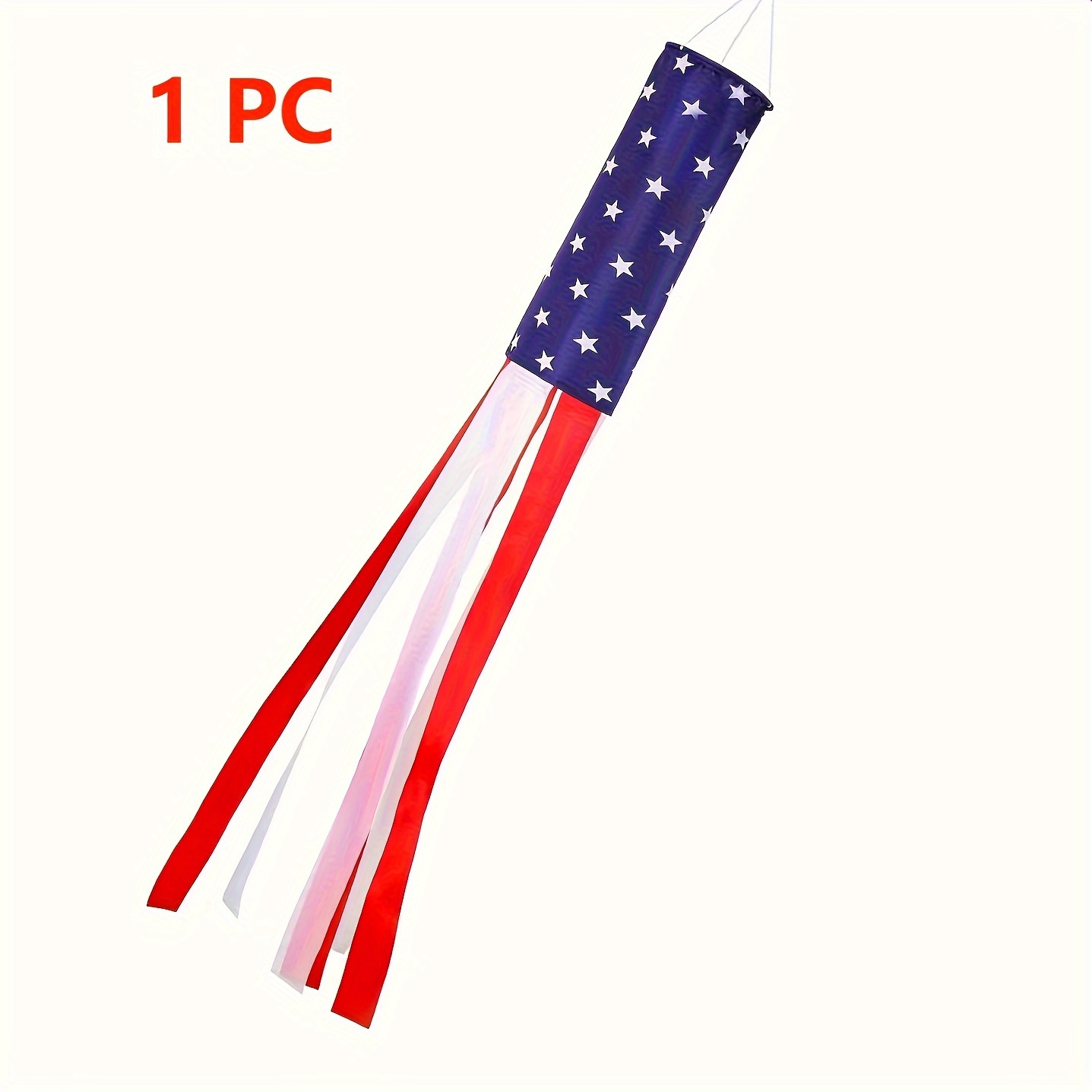 

1pc, 4th Of July Decoration, American Wind Socks Heavy Duty, Patriotic Fourth Of July Outdoor Decoration, American Flag American Flag American Flag With Embroidered Stars, Decoration
