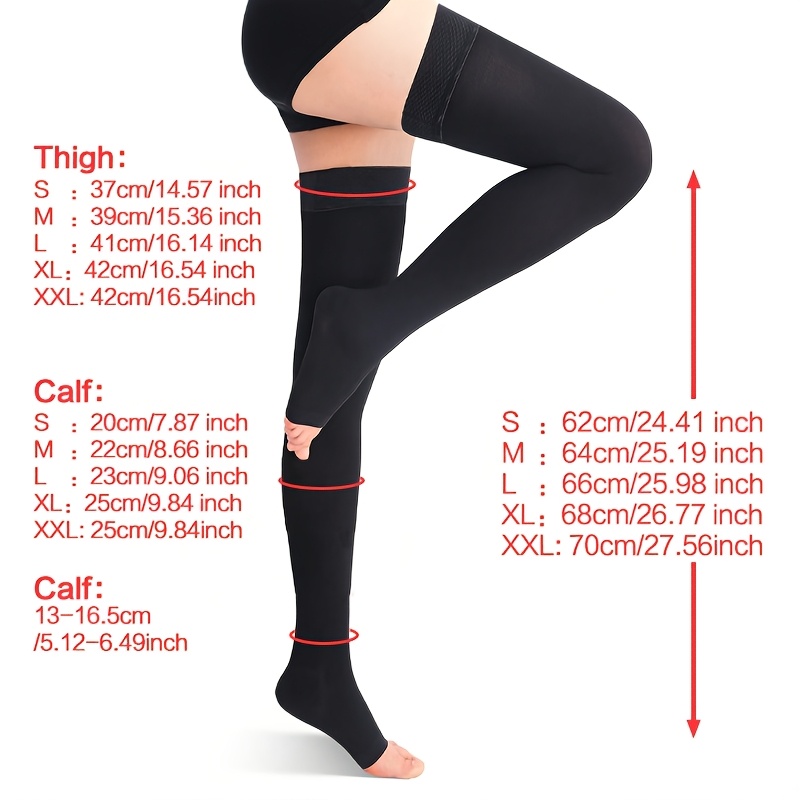 KOMUNJ Damen Kniestrümpfe Extra Lang - Oberschenkel Socken In Weiß, 2 Paar