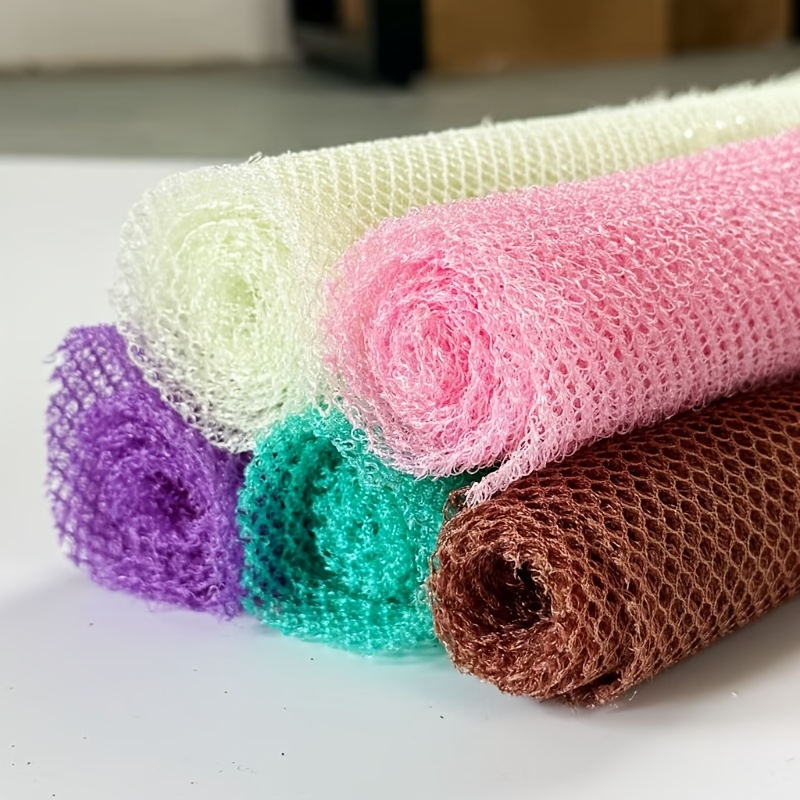 5pcs Colorful African Exfoliating Net Body Scrubber Set