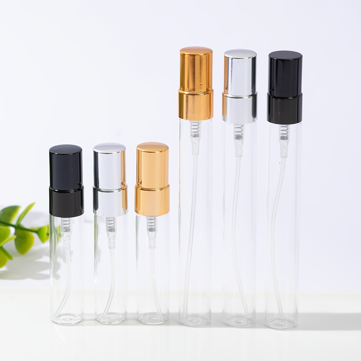 

Set Of 50 Bottles For 5ml And 10ml Perfumes, Spray Bottles, Transparent Glass Perfume Containers