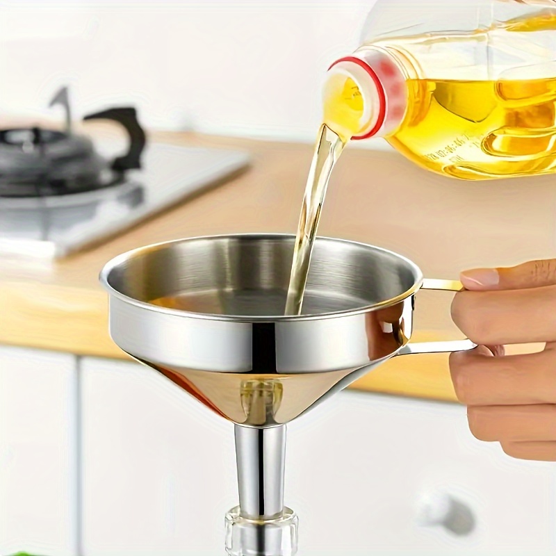 

Stainless Steel Kitchen Funnel - Durable, Easy-clean Oil & Liquid Dispenser For Cooking And Baking