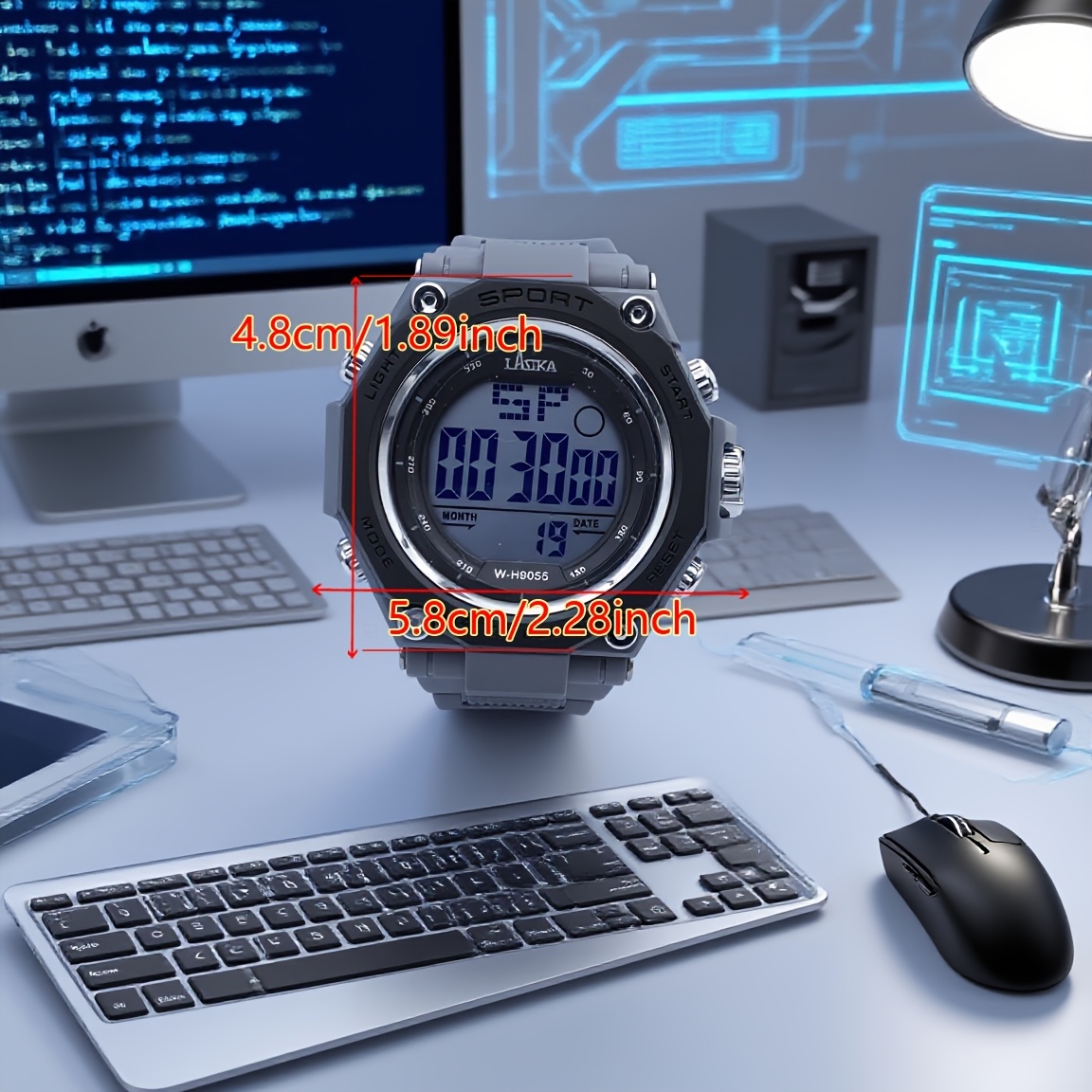 LASIKA Boys' Digital Watch Alarm Stopwatch 30m Sports Tracker TPU Strap