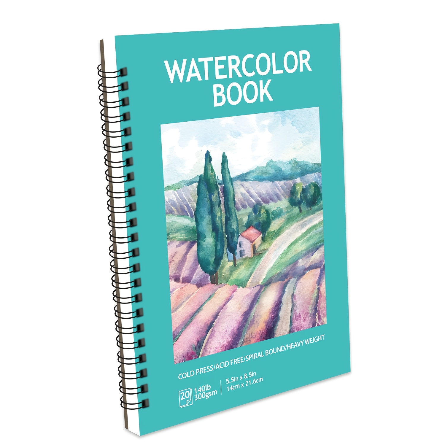 TEMU Bloc de Papier Aquarelle Ccfoud 1pc, 15x22cm, Papier Aquarelle 140lb/300gsm, Livre de Papier pour Peinture et Dessin d'Artiste, Fournitures