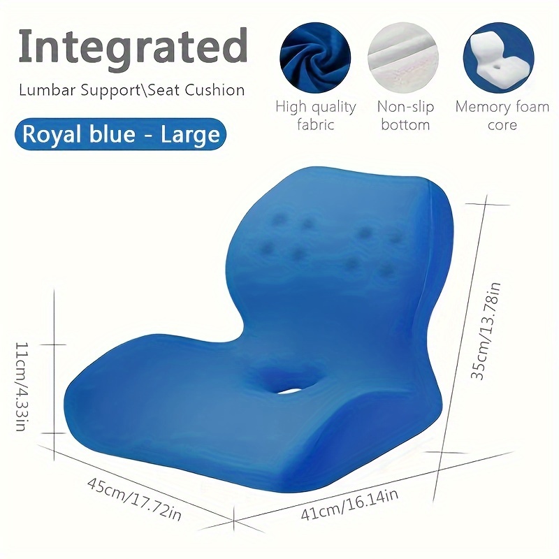Almohada de apoyo lumbar para silla de oficina, cojín de respaldo para silla,  asiento de coche, respaldo ergonómico, cojín para dolor de espalda, respaldo  lumbar (azul marino) : : Hogar y cocina