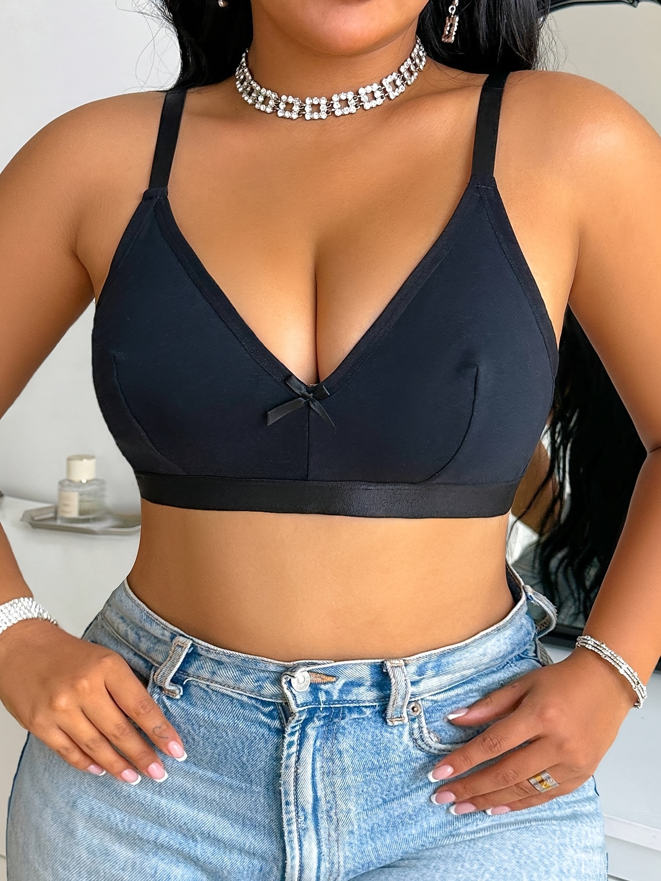 Elegant Light Gray Push-Up Bra with Bow Detail - Comfortable & Supportive Lingerie for Women, High-Elastic Nylon Blend, Hand Wash Only, Perfect for Casual Attire, Comfortable Bra | Elegant Pushup Bra | Nylon Blend Fabric