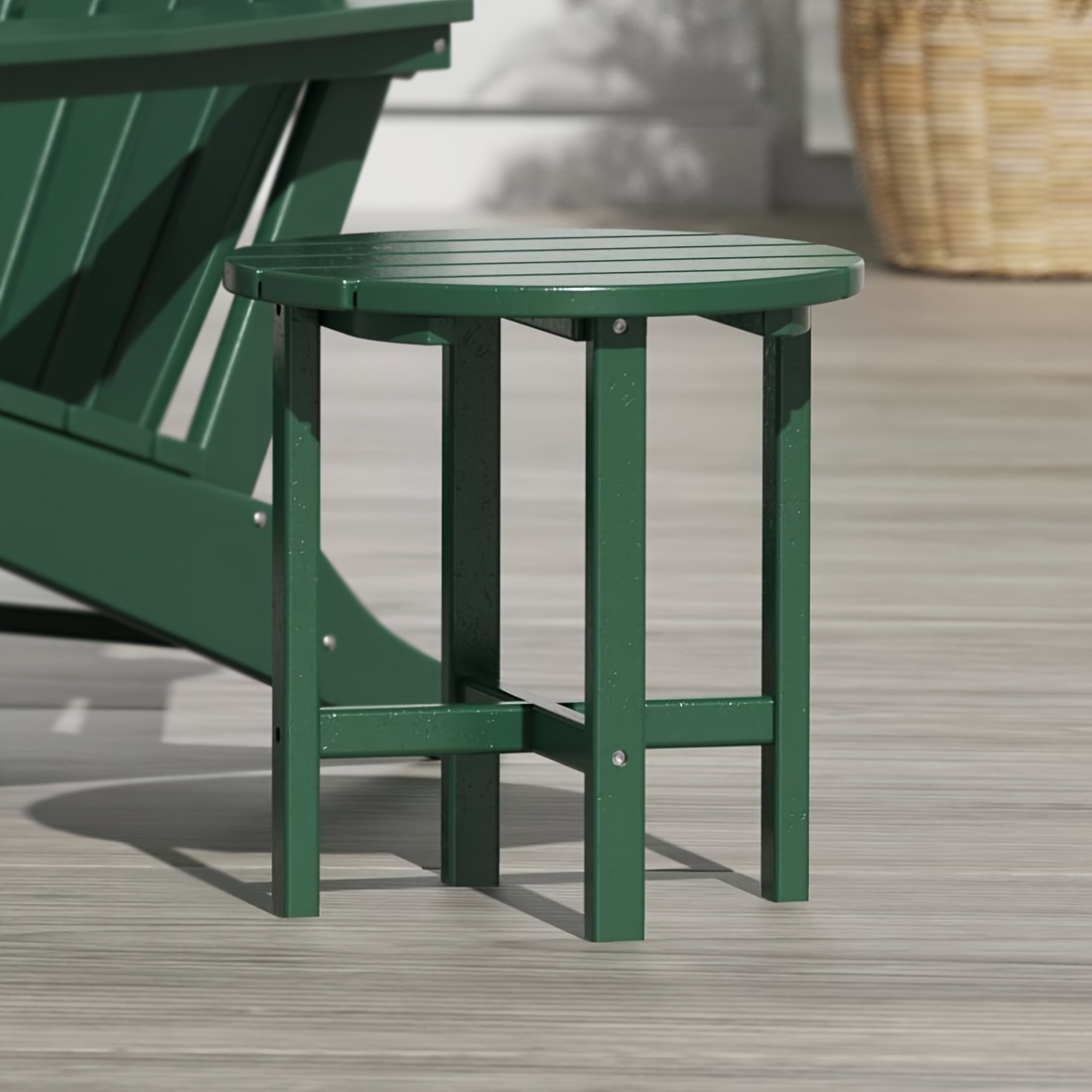 

Portside Patio Adirondack Round Outdoor Side Table