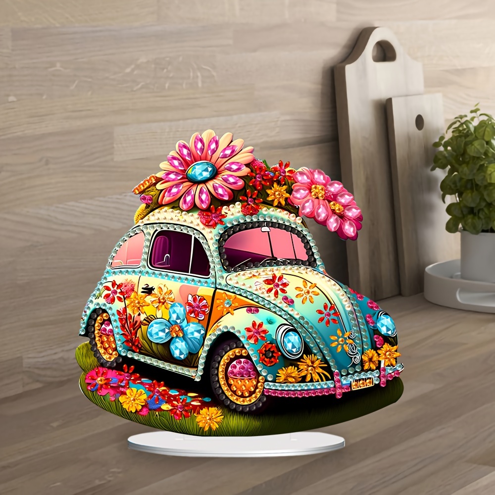 

Colorful Cartoon Car Diamond Painting Kit - 15x14cm Acrylic Mosaic Art, Perfect For Tabletop, Bedroom Nightstand & Living Room Decor