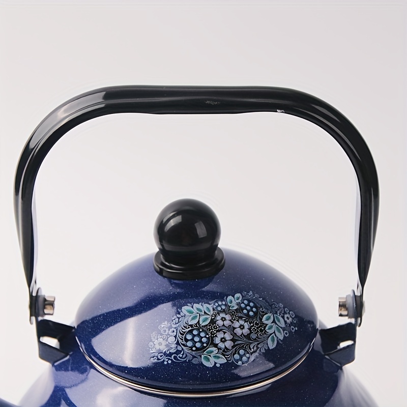 blueberry pear shaped enamel kettle   tea coffee milk   accessory details 9