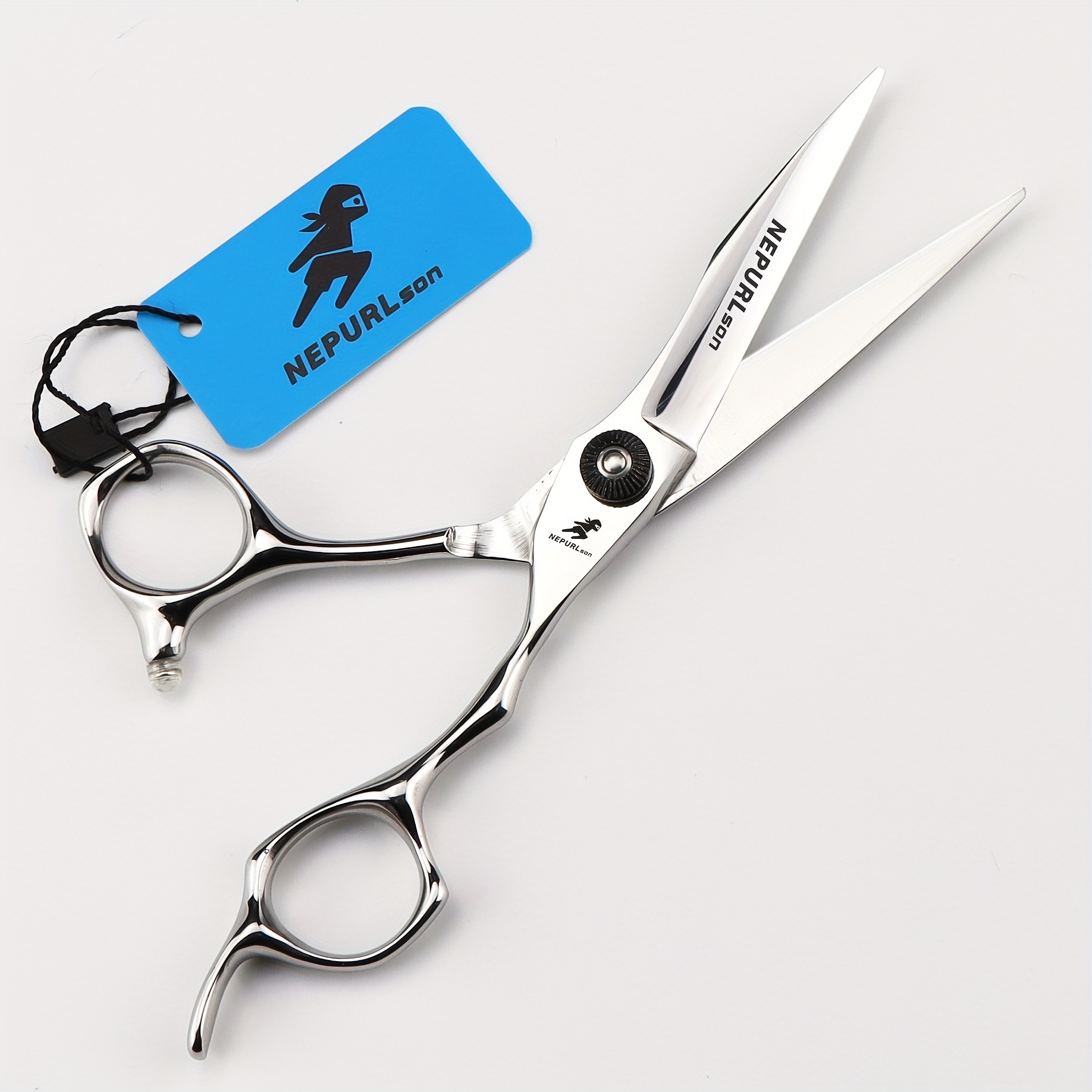 Professional Right-Handed 6.0 Black High Screw Hair Scissors