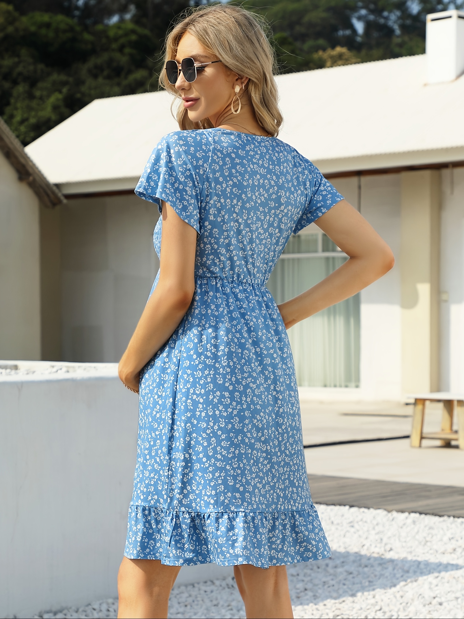 sparkly light blue dress Caprina Sequin Mini Dress