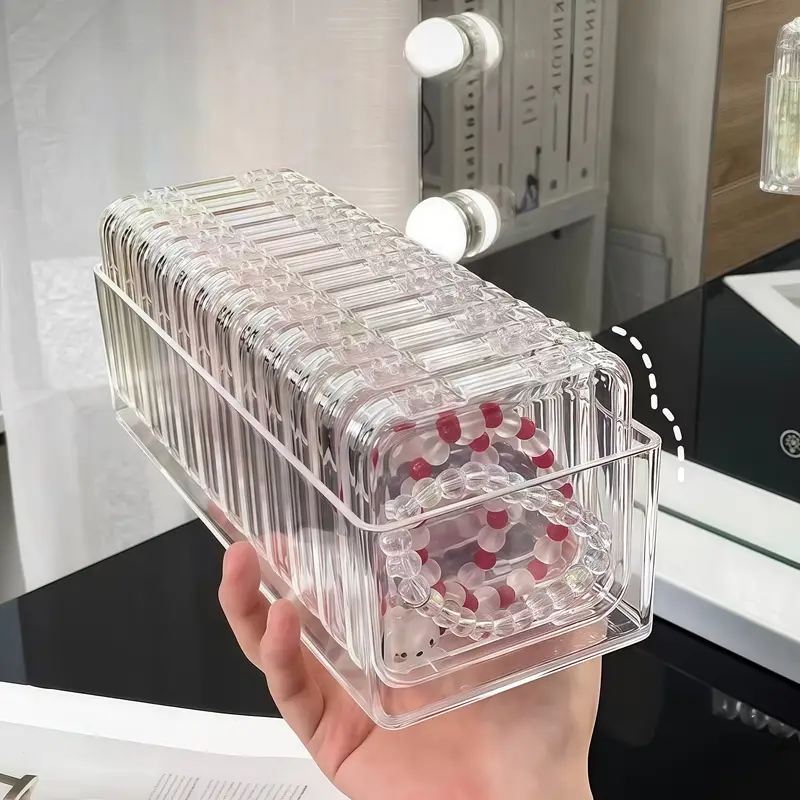 12pcs set of 11 small boxes 1 large jewelry storage box high quality pet material suitable for bracelets bangles necklaces earrings hair accessories loose stones semi finished products tools jewelry cleaning supplies accessories storage container multifunctional vanity tabletop organizer jewelry boxes Product details 5
