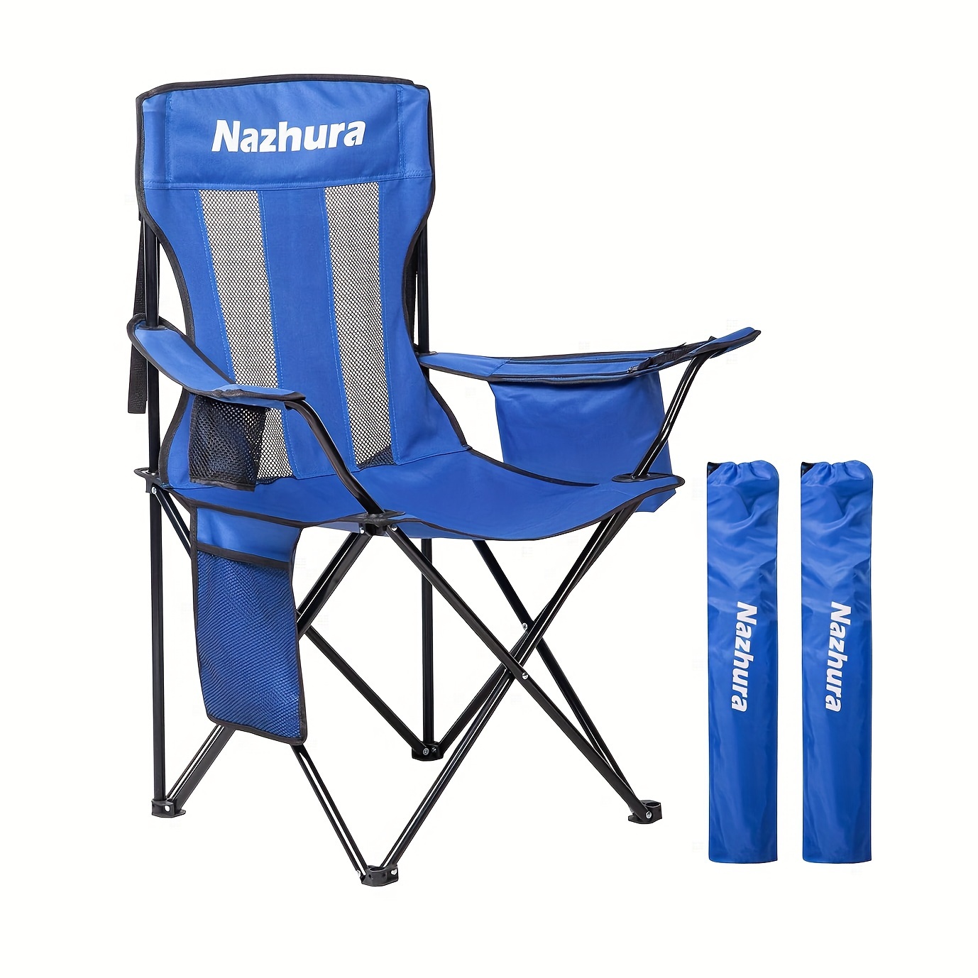 TEMU 2 And Four-pack Foldable Outdoor Chairs With Carrying Bag - Ideal For Hiking, Camping, Fishing, Picnics, Hunting - In