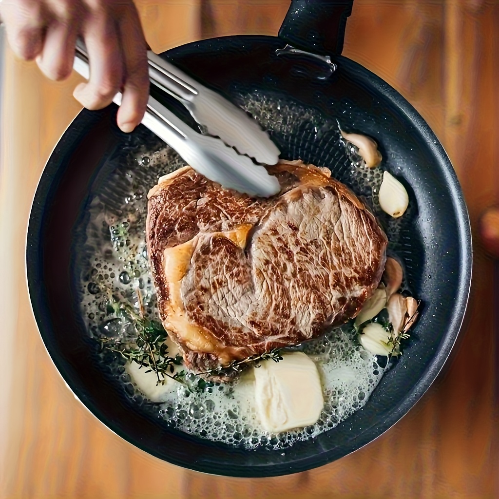 3pcs Stainless Steel Kitchen Tongs Set - 3 Heavy-Duty Food Tongs with Locking Design, Serving Tongs, Food Tongs, BBQ Tongs, Stainless Steel Fruit Tongs, Bread Tongs, Steak Tongs, Salad Tongs, Dessert Tongs, Non-Slip, Suitable for Buffet