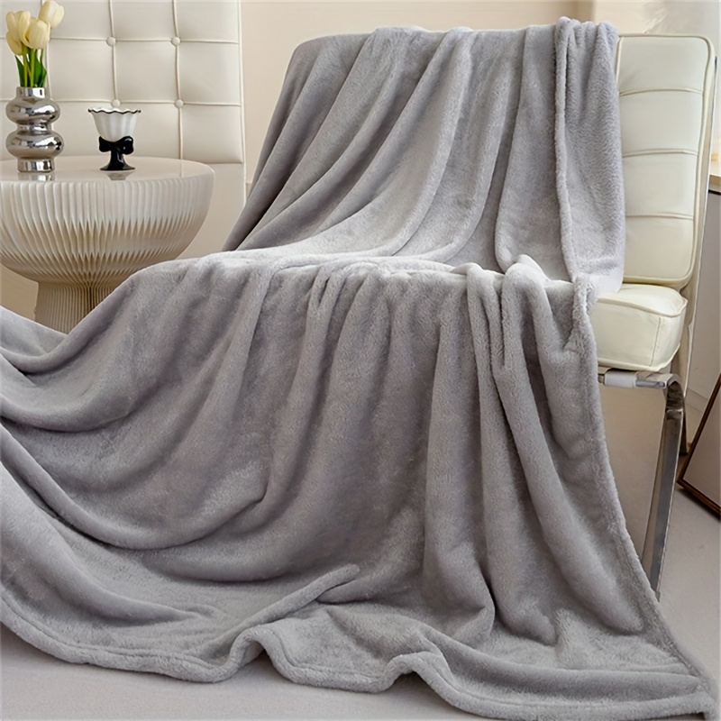 TEMU 1pc Solid Blanket, Multi-functional Throw, Nap Blanket, Suitable For Sofa, Office, Bed, Ideal For Gifting