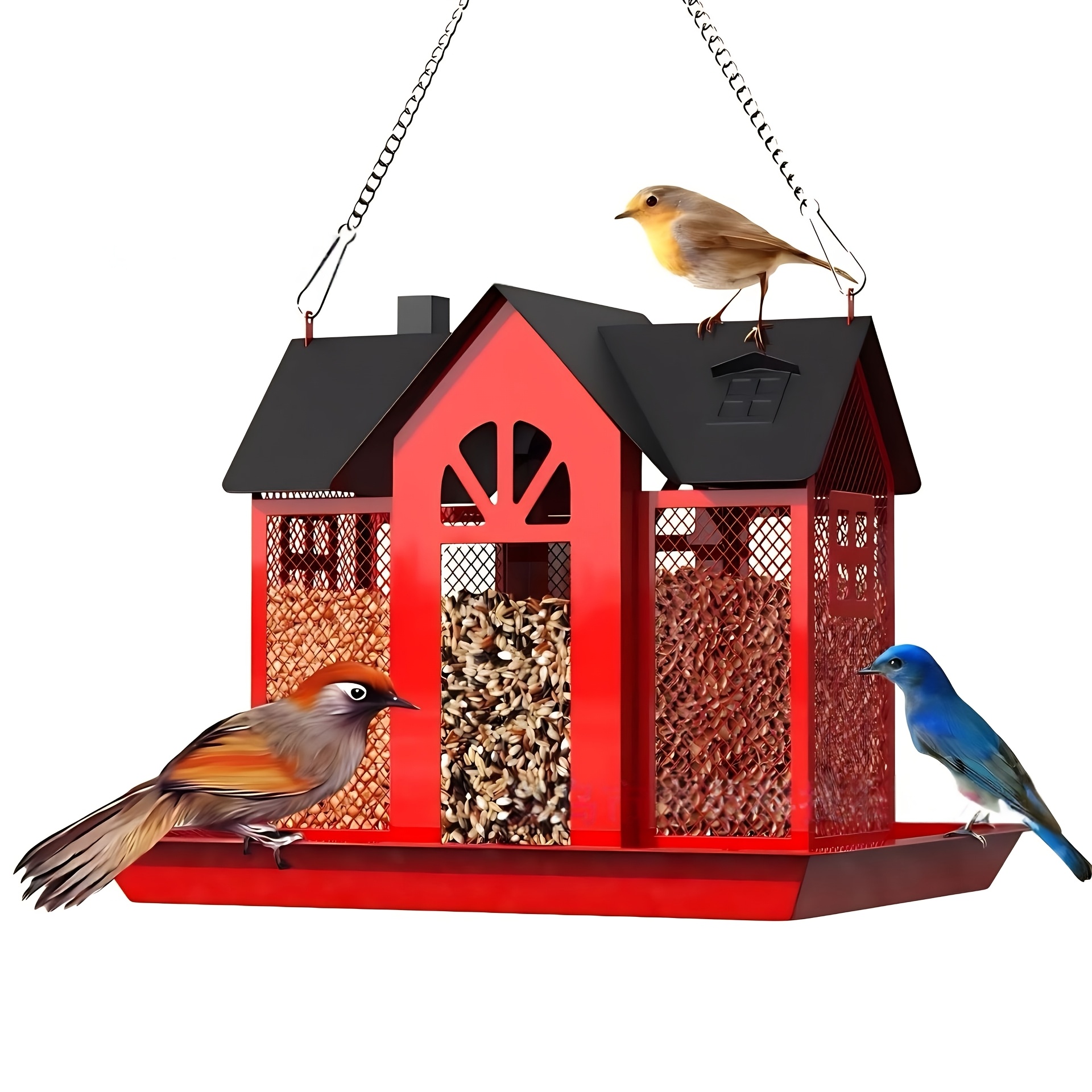 Temu – TEMU 2pcs/4pcs Bird Seed Catcher For Outdoor Feeders, Hanging Hoop Bird Seed Catcher Tray For Hummingbird Feeders, 16inch