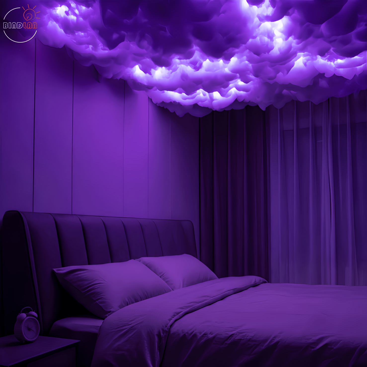 RGB Multi-Color 8m Oversized 3D Thundercloud Light