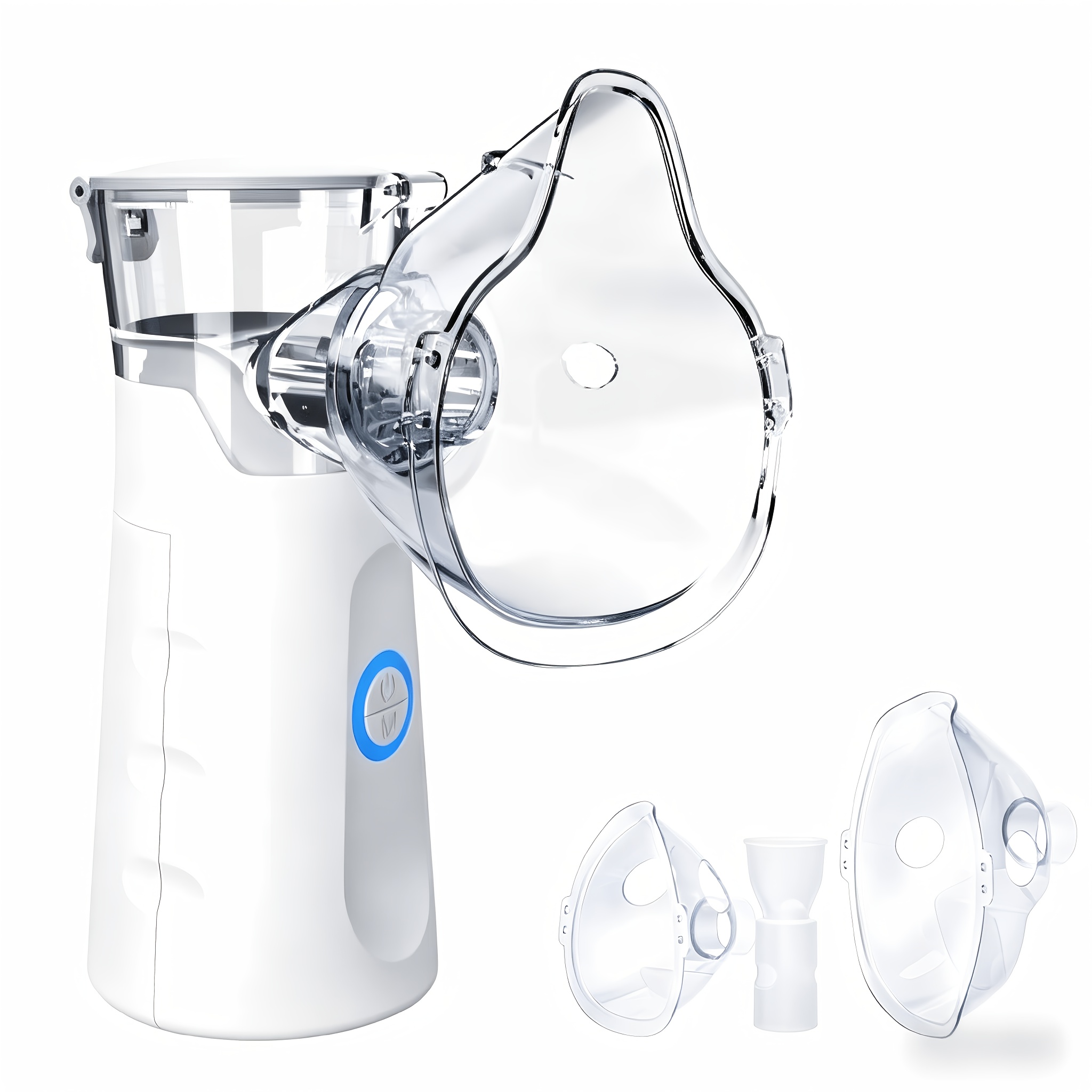   handheld ultrasonic mesh inhaler suitable for   and children operates   is compact and easy to carry features a self cleaning system and is designed specifically for patients with respiratory  