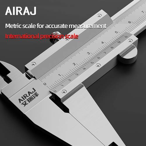 aiarj stainless steel vernier caliper 0 150mm manual micrometer smooth slide durable