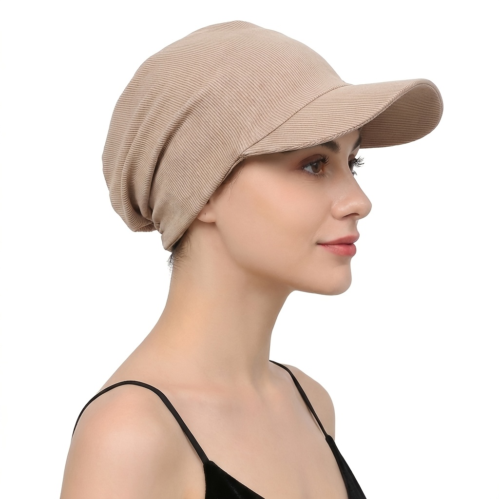 Image of Striped Fabric Bucket Hat Headscarf, Brimmed Headscarf Hat, Outdoor Travel Sun Hat