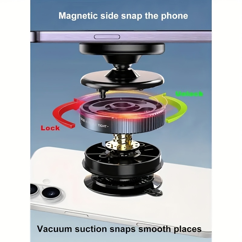 2025 new model car phone holder with vacuum suction and magnetic attachment specifically designed for navigation in vehicles details 4