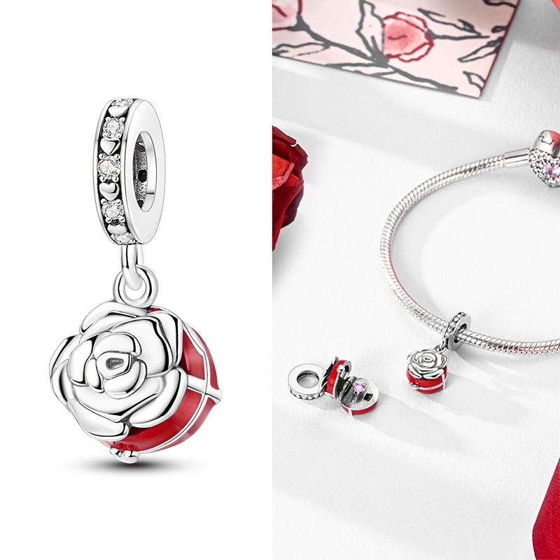 Valentine's Day Rose Love Hand In Hand Charm