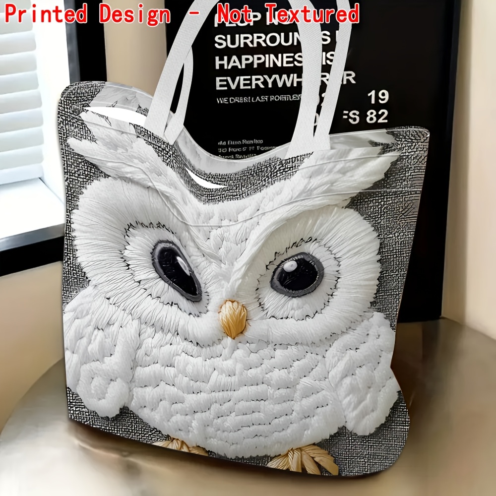 TEMU Sac à bandoulière unique pour femme, 1 pièce, à motif imprimé de blanc, non texturé, multifonctionnel, sac fourre-tout, pochette, sac de soirée,