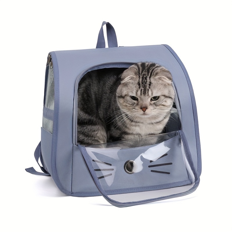 

lightweight" Breathable & Portable Pet Carrier Backpack - Foldable Oxford Fabric Dog Travel Bag With Zip Closure, Versatile Shoulder Or Handheld Design For Outdoor Adventures
